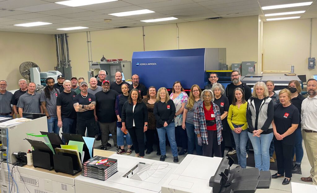 Ai Company photo in front of KM-1 inkjet